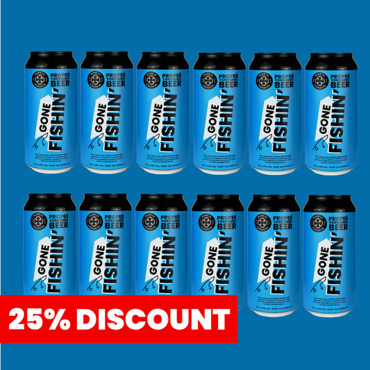 Proper Yorkshire Beer Case Of 12 Gone Fishing