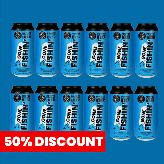 Proper Yorkshire Beer Case Of 12 Gone Fishing